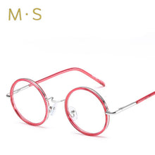 Load image into Gallery viewer, MS Anti Blue light Ray Computer Goggles Radiation-resistant Transparent eye glasses Round frames for Unisex Flat mirror  Goggles