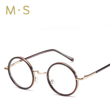 Load image into Gallery viewer, MS Anti Blue light Ray Computer Goggles Radiation-resistant Transparent eye glasses Round frames for Unisex Flat mirror  Goggles