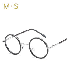 Load image into Gallery viewer, MS Anti Blue light Ray Computer Goggles Radiation-resistant Transparent eye glasses Round frames for Unisex Flat mirror  Goggles