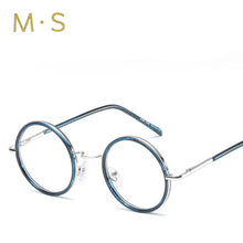 Load image into Gallery viewer, MS Anti Blue light Ray Computer Goggles Radiation-resistant Transparent eye glasses Round frames for Unisex Flat mirror  Goggles