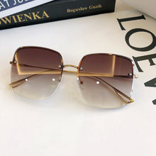 Load image into Gallery viewer, MS New-gafas de sol con degradado para mujer, UV400 femeninos a la moda con anteojos de sol, marca de diseñador, de alta calidad, con caja