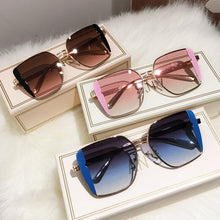 Load image into Gallery viewer, MS-gafas de sol de gran tamaño para mujer, anteojos de sol femeninos, de marca de diseñador a la moda, cuadradas, con UV400, novedad de 2023