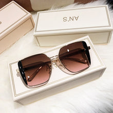 Load image into Gallery viewer, MS-gafas de sol de gran tamaño para mujer, anteojos de sol femeninos, de marca de diseñador a la moda, cuadradas, con UV400, novedad de 2023