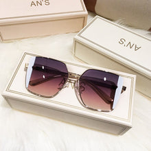 Load image into Gallery viewer, MS-gafas de sol de gran tamaño para mujer, anteojos de sol femeninos, de marca de diseñador a la moda, cuadradas, con UV400, novedad de 2023