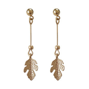 MTCHONG Gold Long Drop Earrings Leaf Tassel Dangle Earrings For Women Drop Brincos Jewelry Earring 573