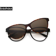 Load image into Gallery viewer, MU.0222 2 In 1 Magnet Polarized Clip Glasses Frame Woman Optical Myopia Glasses For Woman Eyeglasses Frame