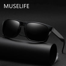 Carica l'immagine nel visualizzatore di Gallery, MUSELIFE 2023 Occhiali da sole polarizzati quadrati da uomo Occhiali da sole maschili in plastica vintage da donna Occhiali da sole sportivi neri alla moda UV400 