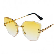 Load image into Gallery viewer, MUSELIFE 2023 Brand Design Vintage Rimless Sunglasses Women Men Retro Cutting Lens Gradient Sun Glasses Female UV400