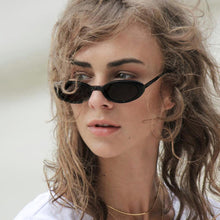 Load image into Gallery viewer, MUSELIFE Black Retro Sunglasses Oval Sunglasses Women Retro Brand Designer Vintage Ladies Cat Eye Pink Sun Glasses UV400