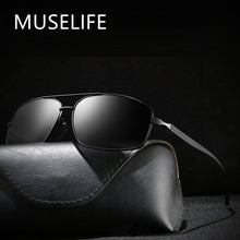 Load image into Gallery viewer, MUSELIFE Brand Aluminum Magnesium Polarized Sunglasses 2023 Sunglasses Men&#39;s Round Driving Punk Glasses Shadow Oculus Masculino