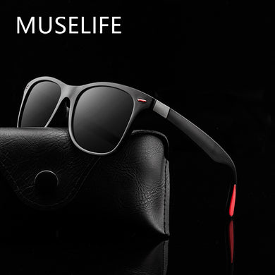 MUSELIFE Brand Design Polarized Sunglasses Men Women  Driver Shades Male Vintage Sun Glasses Men Spuare Mirror Summer UV400