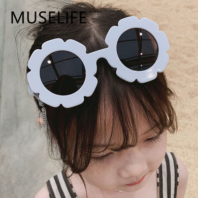 MUSELIFE Child Cute Flower Frame Sunglasses Children Kids Gray Pink Red Lens Boys Girls UV400 Protection Eyewear