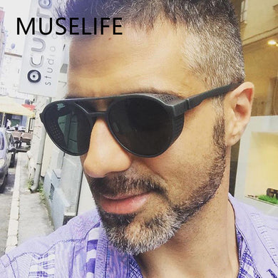 MUSELIFE Classic Punk Sunglasses Men Brand Designer Sunglasses Men Vintage Sun Glasses for Men Punk Oculos De Sol Gafas UV400