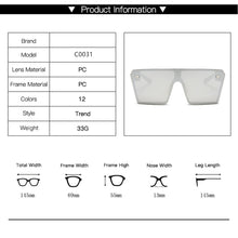 Load image into Gallery viewer, MUSELIFE Classic Vintage Square Sunglasses Woman Siamese Oversized Sunglasses Woman/Men Retro Sunglasses Lentes De Sol Mujer