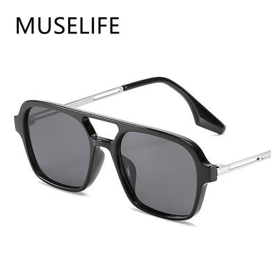 MUSELIFE Double Bridges Sunglasses Women  Ladies Sun Glasses Female Vintage Shades Oculos de sol Feminino UV400