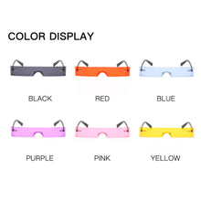 Load image into Gallery viewer, MUSELIFE Oversized Rectangle Rimless Sunglasses Women Brand Designer Flat Top Big Sun Glasses Female One Piece Travel