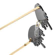 Load image into Gallery viewer, MUSELIFE Rimless Sunglasses Women Vintage Unique Tears Shape Steampunk Sunglasses Female Gafas Shades UV400 Oculos