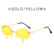 Load image into Gallery viewer, MUSELIFE Rimless Sunglasses Women Vintage Unique Tears Shape Steampunk Sunglasses Female Gafas Shades UV400 Oculos