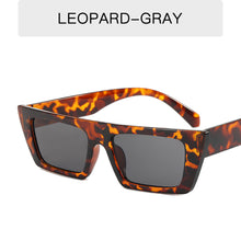 Load image into Gallery viewer, MUSELIFE Small Rectangle Jelly Gray Sunglasses Women Shades UV400 Retro Square Leopard Men Sun Glasses