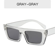 Load image into Gallery viewer, MUSELIFE Small Rectangle Jelly Gray Sunglasses Women Shades UV400 Retro Square Leopard Men Sun Glasses
