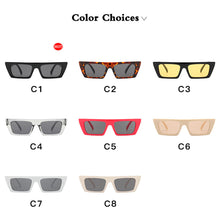 Load image into Gallery viewer, MUSELIFE Small Rectangle Jelly Gray Sunglasses Women Shades UV400 Retro Square Leopard Men Sun Glasses