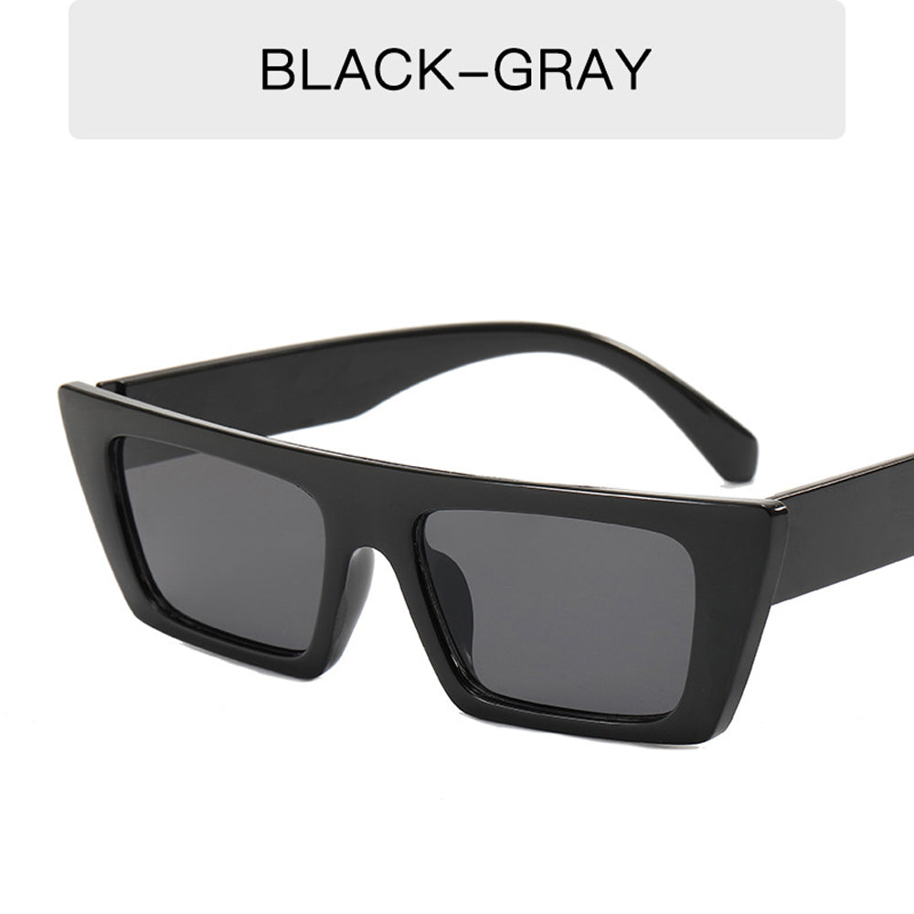 MUSELIFE Small Rectangle Jelly Gray Sunglasses Women Shades UV400 Retro Square Leopard Men Sun Glasses