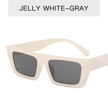 Load image into Gallery viewer, MUSELIFE Small Rectangle Jelly Gray Sunglasses Women Shades UV400 Retro Square Leopard Men Sun Glasses