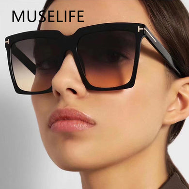 MUSELIFE Square Sunglasses Designer  Women's Cat Eye Sunglasses Classic Retro Glasses UV400
