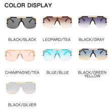 Load image into Gallery viewer, MUSELIFE  Rhinestones Cool Driving Sunglasses Women 2023 Square Big Box Men Women General Glasses