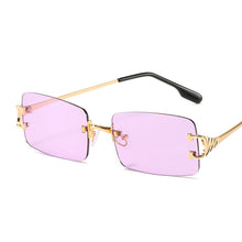 Load image into Gallery viewer, MUSELIFE Narrow Sunglasses Men Rimless Summer 2023 Red Blue Black Rectangular Sun Glasses For Women Small Face Selling