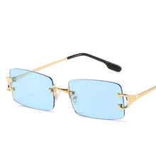 Load image into Gallery viewer, MUSELIFE Narrow Sunglasses Men Rimless Summer 2023 Red Blue Black Rectangular Sun Glasses For Women Small Face Selling