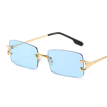 Load image into Gallery viewer, MUSELIFE Narrow Sunglasses Men Rimless Summer 2023 Red Blue Black Rectangular Sun Glasses For Women Small Face Selling
