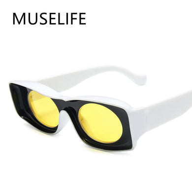 MUSELIFE Vintage Sunglasses Women Brand Designer Retro Rectangle Sun Glasses Female Popular Colorful Square Eyewear