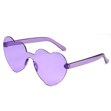Load image into Gallery viewer, MUSELIFE One Piece Love Heart Lens Sunglasses Women Transparent Plastic Glasses Style Sun Glasses Female Clear Candy Color