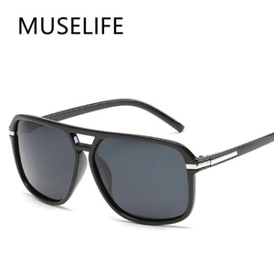 MUSELIFE Oversized Sunglasses Men Polarized Mirror Goggles Driving Sun Glasses Man Brand Designer Retro  Driver Sunglass