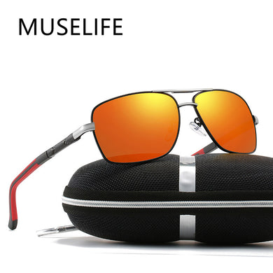 MUSELIFE Polarized Ladies Sunglasses Men Gradient Lens Round Sun Glasses Square  Brand Oculos Lunette De Soleil Femme