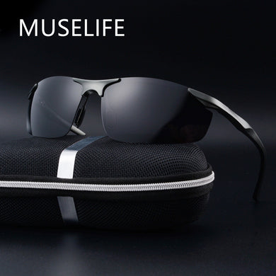 MUSELIFE Polarized Sunglasses Mens/Women Driving Mirror Sun Glasses Metal Frame Goggles UV400 Anti-Glare Sunglasses