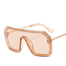 Load image into Gallery viewer, MUSELIFE Red Black Oversized Square Sunglasses Men 2023 One Piece Lens Big Frame Sun glasses For Women UV400 Silver Mirror