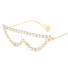 Load image into Gallery viewer, MUSELIFE Retro Cat Eye Optical Glasses Frames Men Women Crystal  Glasses Clear Lens Eyeglasses Frame Diamond Eyewear