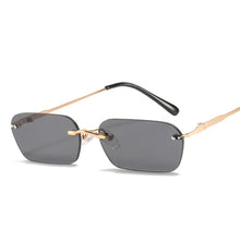 Load image into Gallery viewer, MUSELIFE Rimless Rectangle Sunglasses Women UV400 Driving Sun Glasses Men Clear Color Summer Accessories Square Small Size