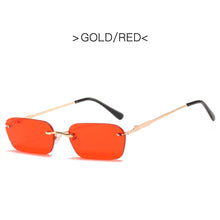 Load image into Gallery viewer, MUSELIFE Rimless Rectangle Sunglasses Women UV400 Driving Sun Glasses Men Clear Color Summer Accessories Square Small Size