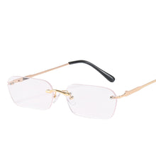Load image into Gallery viewer, MUSELIFE Rimless Rectangle Sunglasses Women UV400 Driving Sun Glasses Men Clear Color Summer Accessories Square Small Size