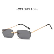 Load image into Gallery viewer, MUSELIFE Rimless Rectangle Sunglasses Women UV400 Driving Sun Glasses Men Clear Color Summer Accessories Square Small Size