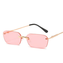 Load image into Gallery viewer, MUSELIFE Rimless Rectangle Sunglasses Women UV400 Driving Sun Glasses Men Clear Color Summer Accessories Square Small Size