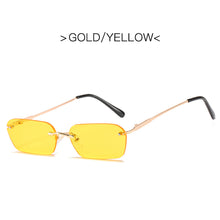 Load image into Gallery viewer, MUSELIFE Rimless Rectangle Sunglasses Women UV400 Driving Sun Glasses Men Clear Color Summer Accessories Square Small Size