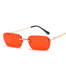 Load image into Gallery viewer, MUSELIFE Rimless Rectangle Sunglasses Women UV400 Driving Sun Glasses Men Clear Color Summer Accessories Square Small Size