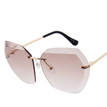 Load image into Gallery viewer, MUSELIFE Rimless Women&#39;s Sunglasses Gradient Lenses Sun glasses Lady Vintage Alloy Legs Classic Designer Shades UV400