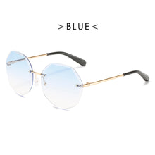 Load image into Gallery viewer, MUSELIFE Rimless Women&#39;s Sunglasses Gradient Lenses Sunglasses Lady Vintage Alloy Legs Classic Designer Shades UV400
