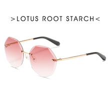 Load image into Gallery viewer, MUSELIFE Rimless Women&#39;s Sunglasses Gradient Lenses Sunglasses Lady Vintage Alloy Legs Classic Designer Shades UV400