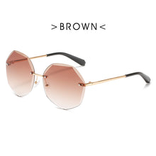 Load image into Gallery viewer, MUSELIFE Rimless Women&#39;s Sunglasses Gradient Lenses Sunglasses Lady Vintage Alloy Legs Classic Designer Shades UV400
